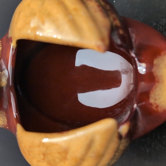 VGT, Blue Mountain Pottery Brown/Yellow Glazed Swan Planter. - Picture 6 of 11